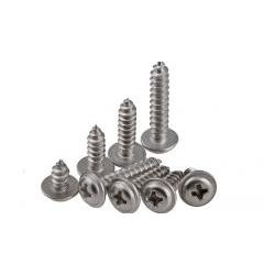 304 Stainless steel pan head/round head tapping screws with pad M2 100pcs