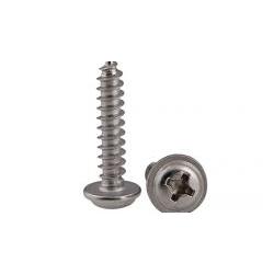 304 Stainless steel pan head/round head tapping screws with pad M2.3 100pcs