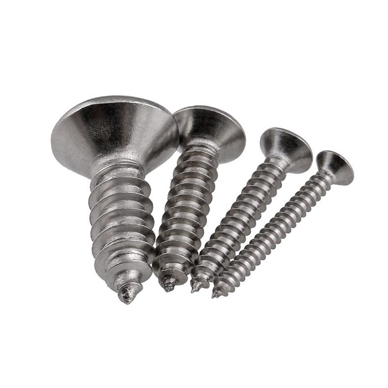 304 Stainless steel countersunk head tapping screws M2-M3 100pcs