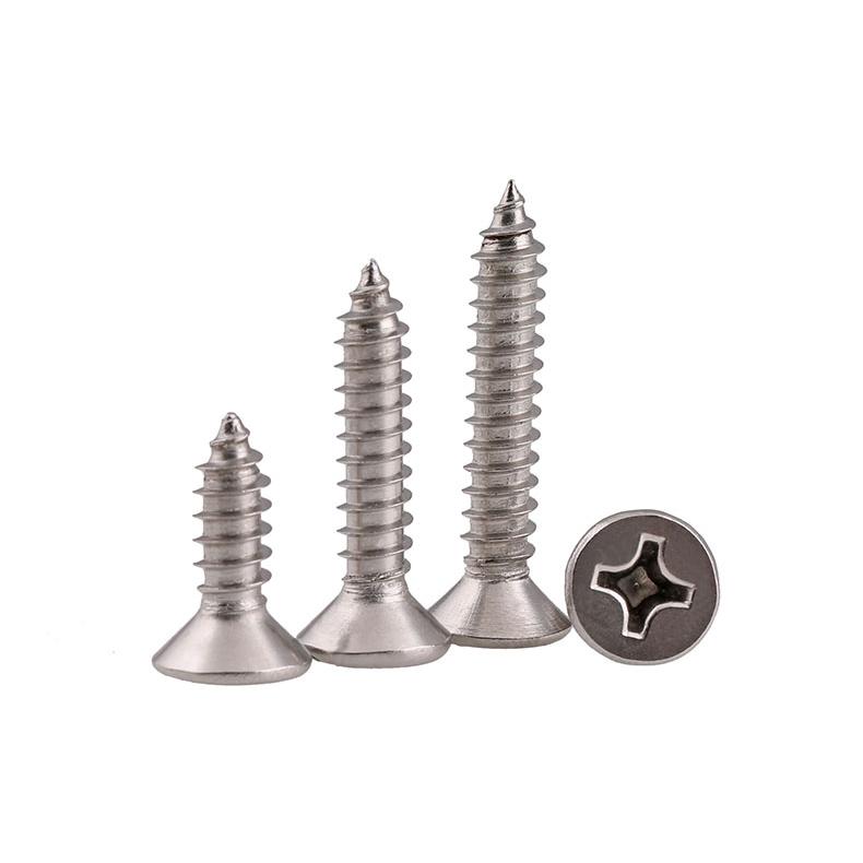 304 Stainless steel countersunk head tapping screws M6 10pcs