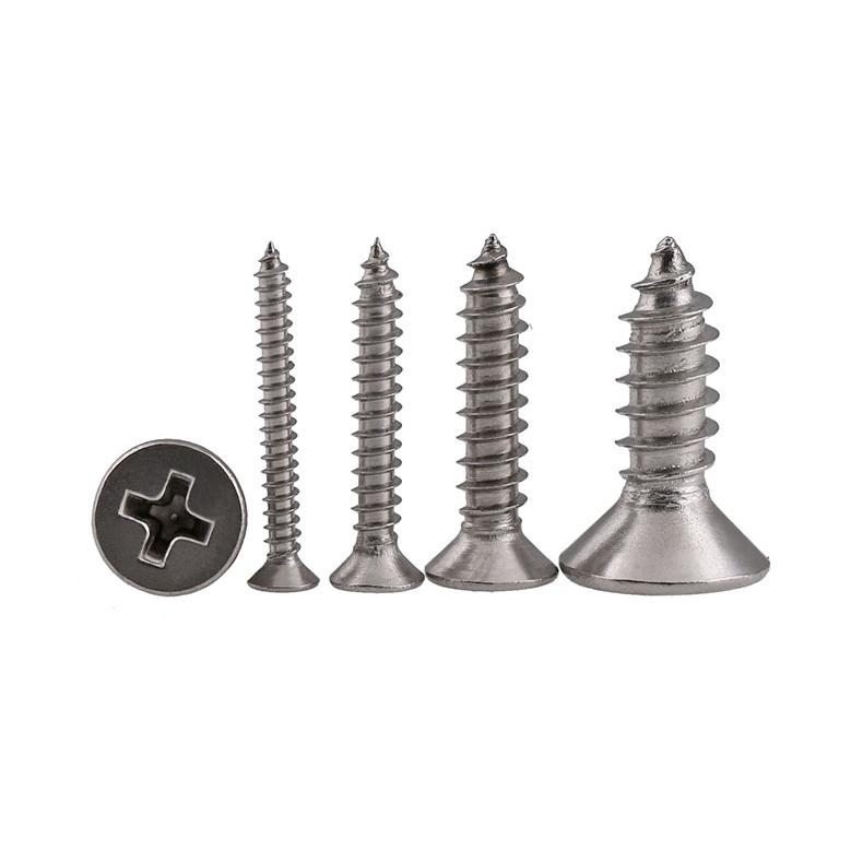 304 Stainless steel countersunk head tapping screws M6 10pcs