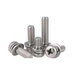 304 Stainless steel pan/round head screws assembly M4-M5 10pcs